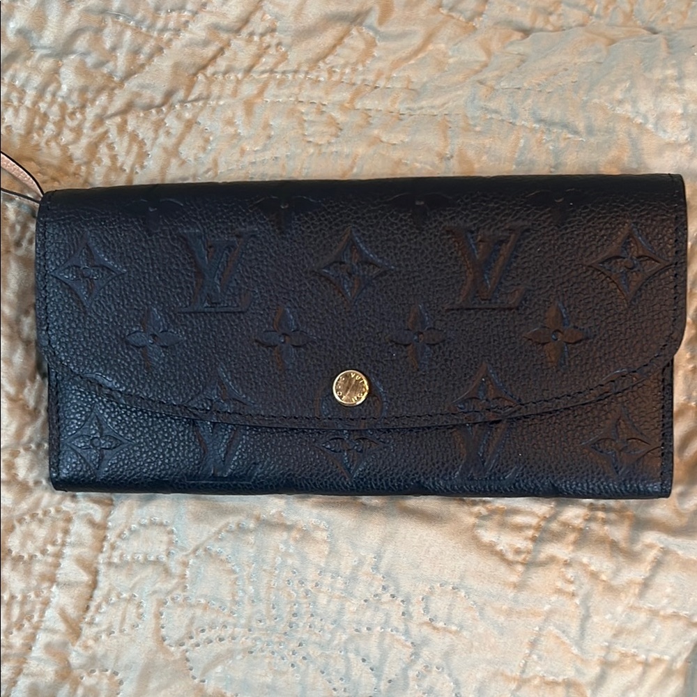 Louis Vuitton Black Monogram Wallet, Emilie. NWT $200 below current retail